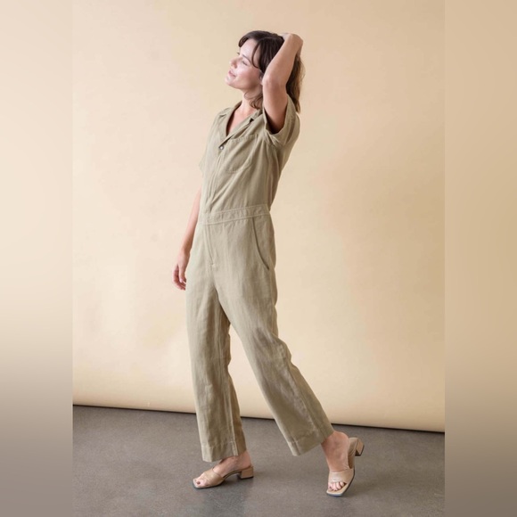 Apiece Apart Raito Jumpsuit ARMY GREEN - Picture 2 of 6